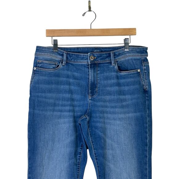 J. Jill Authentic Fit Slim Ankle Jeans Womens 12R Medium Wash Mid Rise Stretch - Picture 2 of 7